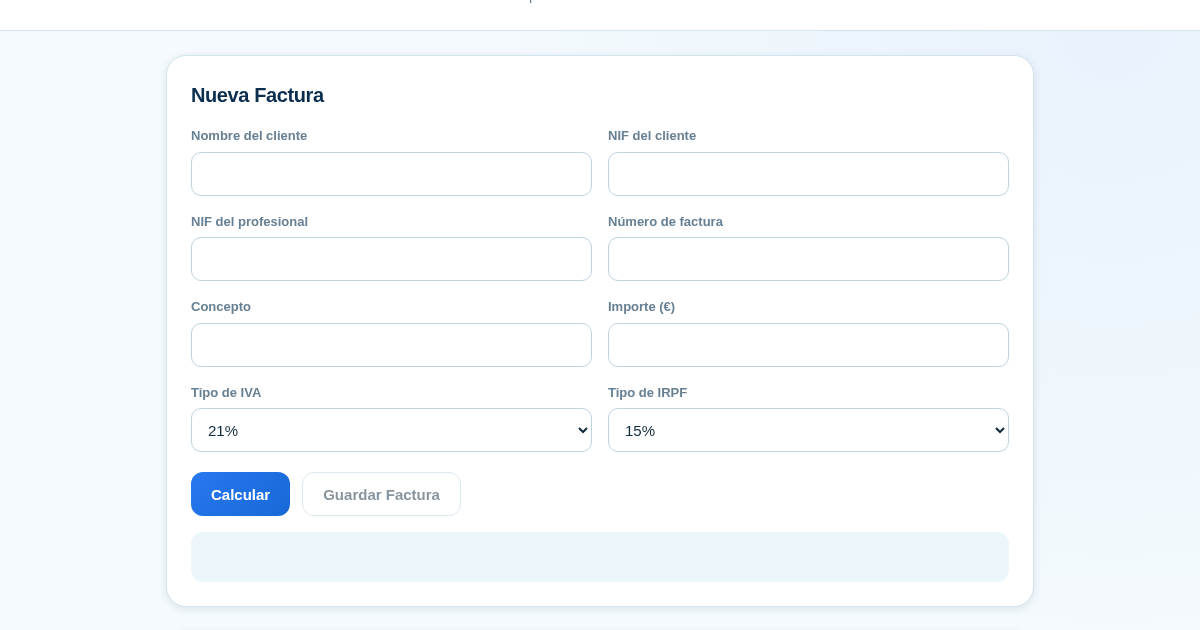 FacturaExpress: facturas para autónomos con IRPF e IVA